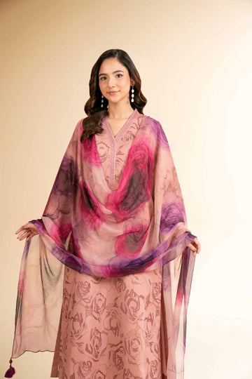 Nishat Linen 3 Piece - Digital Printed Embroidered Suit - 42501618 Online Shopping